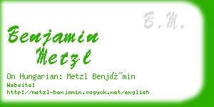 benjamin metzl business card